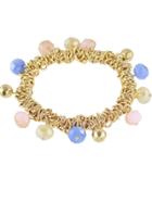 Shein Pink Bohemian Style Beads Wrap Bracelet