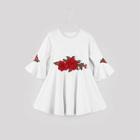 Shein Toddler Girls Appliques & Embroidery Detail Dress
