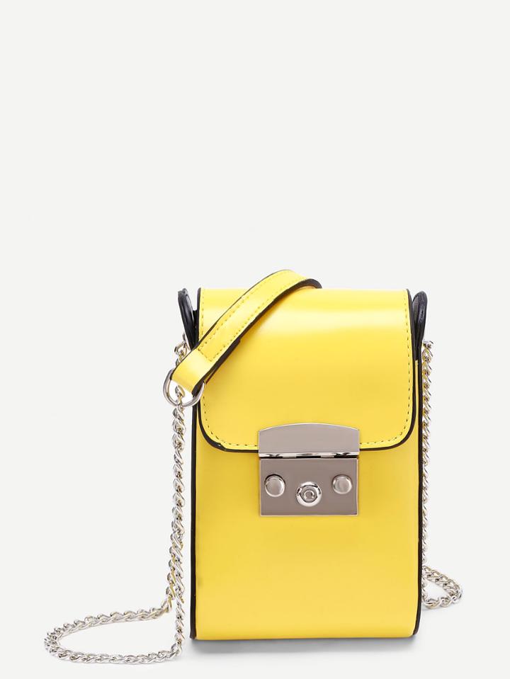 Shein Pu Flap Chain Pouch Bag