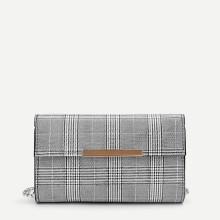 Shein Glen Plaid Shoulder Bag