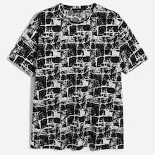Shein Men Plaid Print Tee
