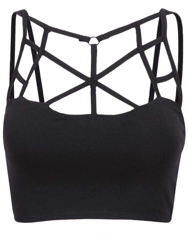 Shein Black Multiple Strap Tank Top