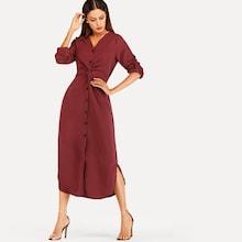 Shein Twist Front Split Side Dress