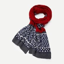 Shein Christmas Men Geometric Pattern Scarf