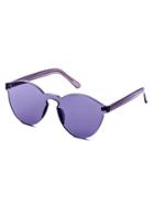 Shein Purple Clear One Piece Retro Style Sunglasses