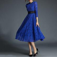 Shein Scallop Trim Hollow Out Lace Dress