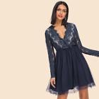 Shein Deep V Neck Mesh Sheer Dress