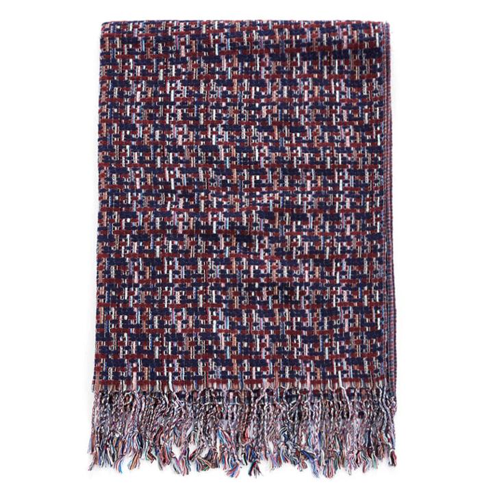 Shein Fringe Trim Woven Scarf