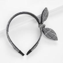 Shein Plaid Bow Tie Headband