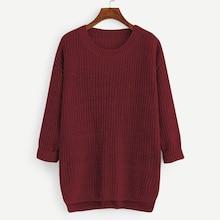 Shein Dip Hem Solid Jumper