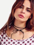 Shein Black Bow Basic Choker Necklace