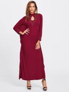 Shein Rivet Keyhole Front Poncho Dress