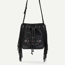 Shein Metal Tassel Drawstring Crossbody Bag