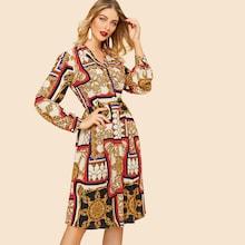 Shein 90s Retro Print Shirt Dress