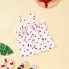 Shein Girls Thick Strap Cheery Print Blouse