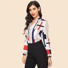 Shein Geometric Print Blouse