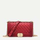Shein Metal Lock Quilted Chain Bag