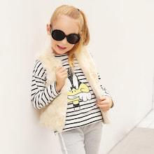 Shein Toddler Girls Faux Fur Vest Jacket