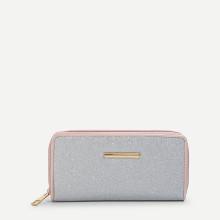 Shein Contrast Trim Glitter Wallet