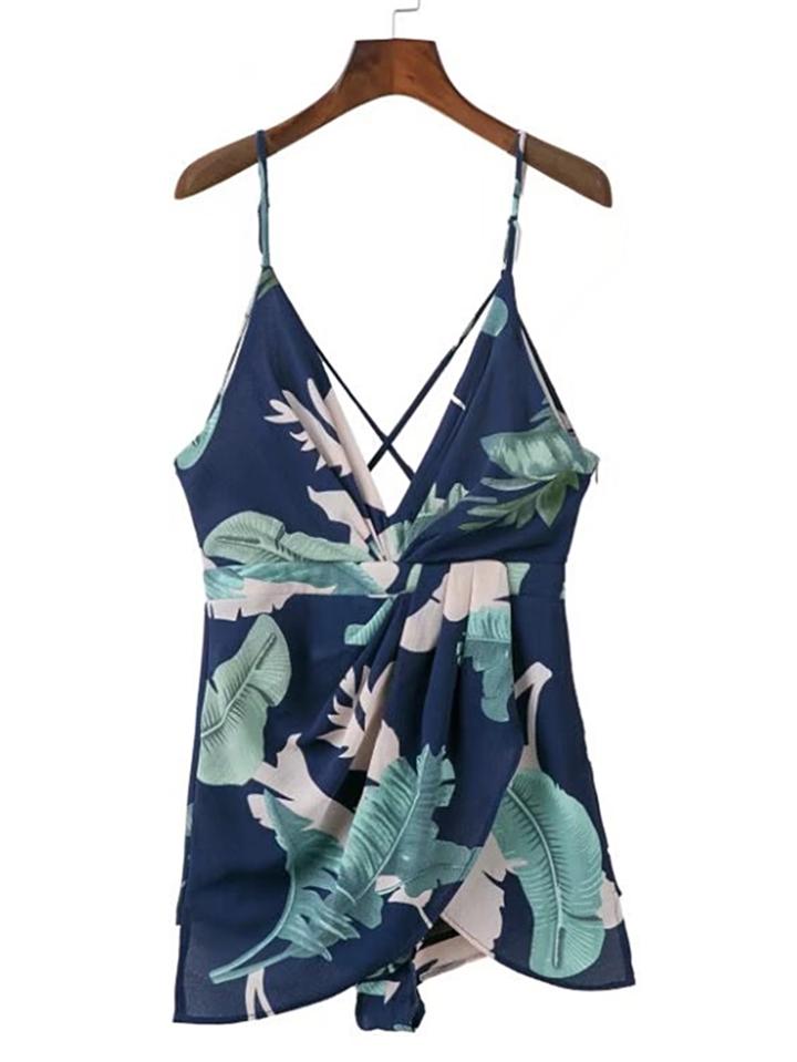 Shein Criss Cross Backless Playsuit