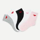 Shein Toddler Girls Heart Pattern Socks 5pairs