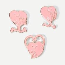 Shein Heart Design Brooch Set 3pcs