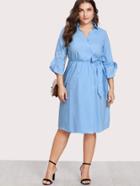 Shein Split Side Overlap Wrap Dress