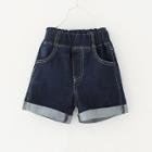 Shein Girls Rolled Hem Denim Shorts