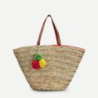 Shein Woven Bag With Pom Pom