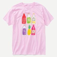 Shein Men Juice Bottles Print Tee