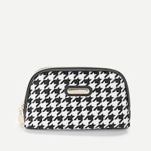 Shein Houndstooth Makeup Bag