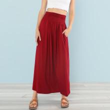 Shein Ruched Wide Waistband Jersey Skirt