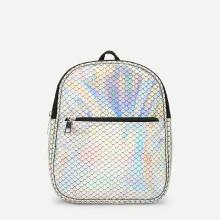 Shein Scale Pattern Pu Backpack
