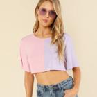 Shein Two Tone Crop Tee