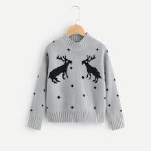 Shein Toddler Girls Christmas Print Jumper