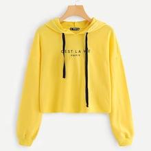 Shein Plus Letter Print Hoodie