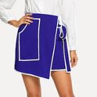 Shein Pocket Front Knot Skirt