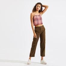 Shein Crisscross Back Plaid Cami Top