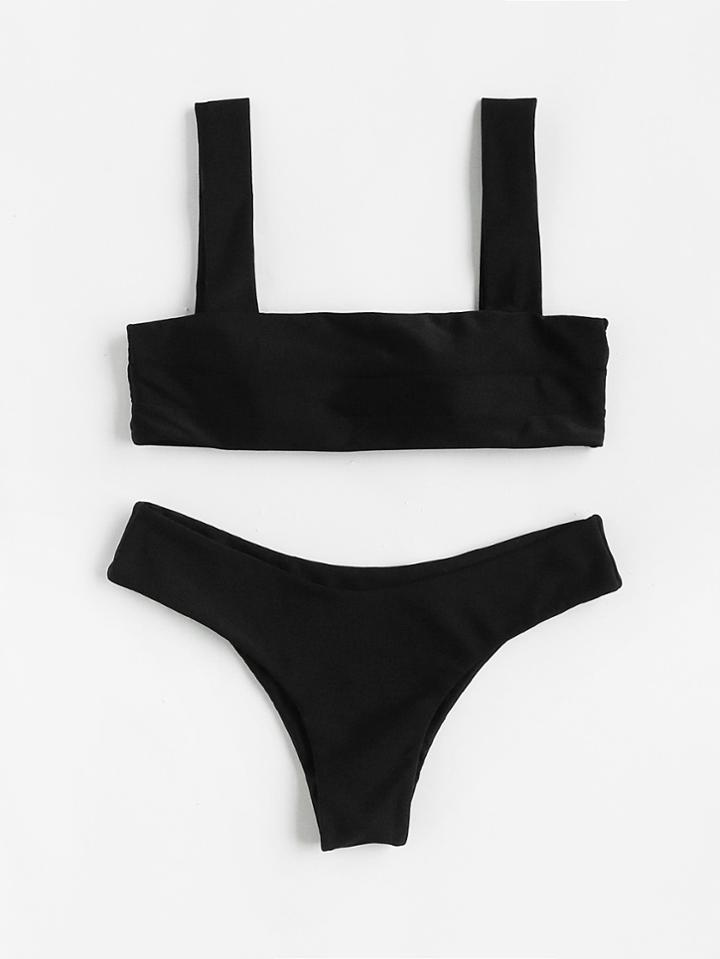 Shein Double Strap Bikini Set