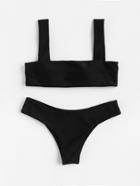Shein Double Strap Bikini Set