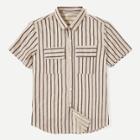 Shein Men Flap Pocket Striped Shirt