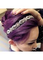 Rosewe Rhinestone Decorated Solid Silver Hair Accessory