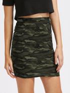 Shein Camo Print Elastic Waist Bodycon Skirt