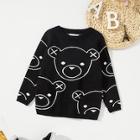 Shein Toddler Girls Bear Pattern Sweater