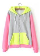Rosewe All Matched Long Sleeve Zip Fly Hoodies For Woman