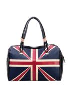 Shein Union Jack Patch Bowler Bag