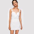 Shein Ruffle Strap Eyelet Embroidered Dress