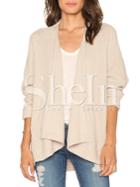 Shein Pink Long Sleeve Shawl Collar Cardigan