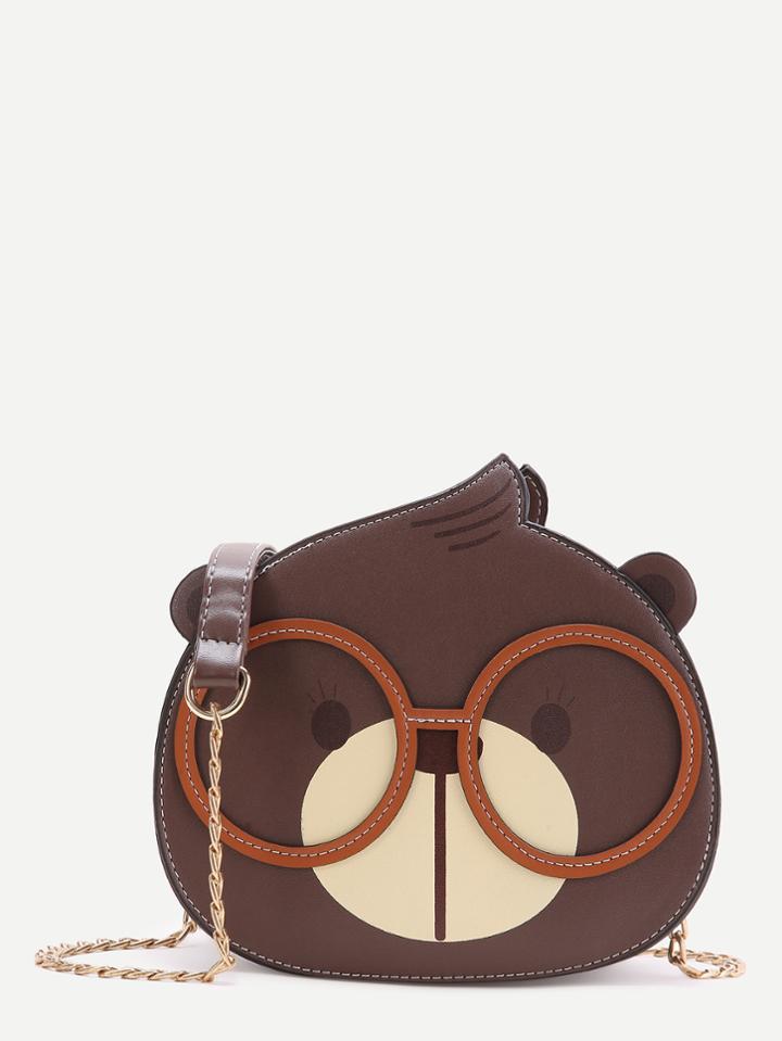 Shein Brown Bear Shaped Crossbody Bag
