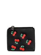Shein Cherry Embroidered Zip Wallet